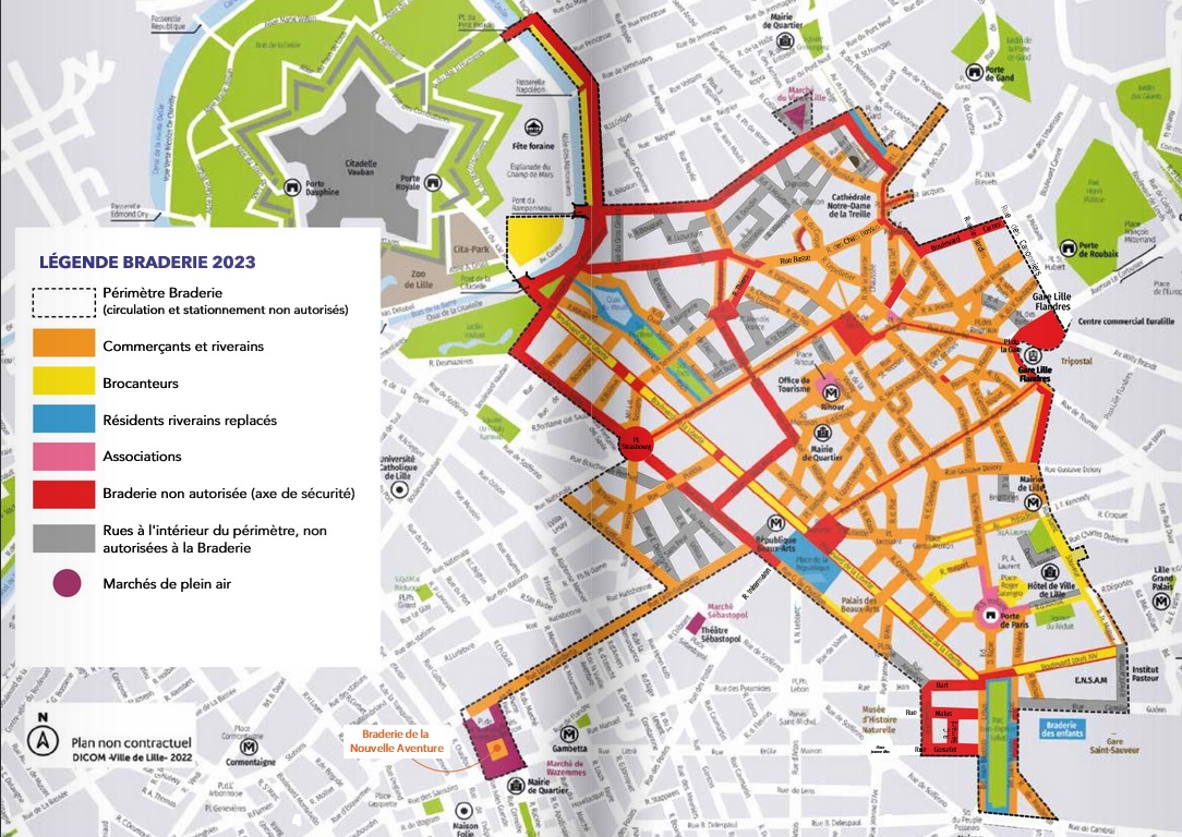 Plan Braderie Lille 2023 